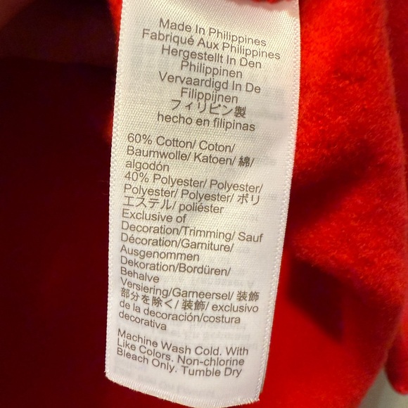 J. Crew Factory Tartan Button Neck Pullover Sweatshirt. Red Size M - Picture 8 of 11